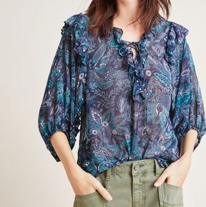 Anthropologie Haida Peasant Blouse Size Small